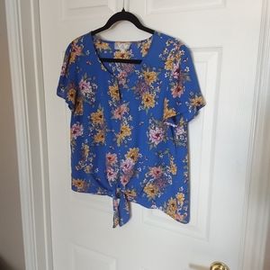 Pink Rose Ladies Short-sleeved Top